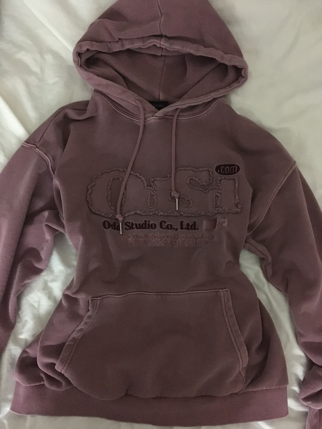 오드스튜디오 인디핑크 빅로고 후드티 상품이미지1