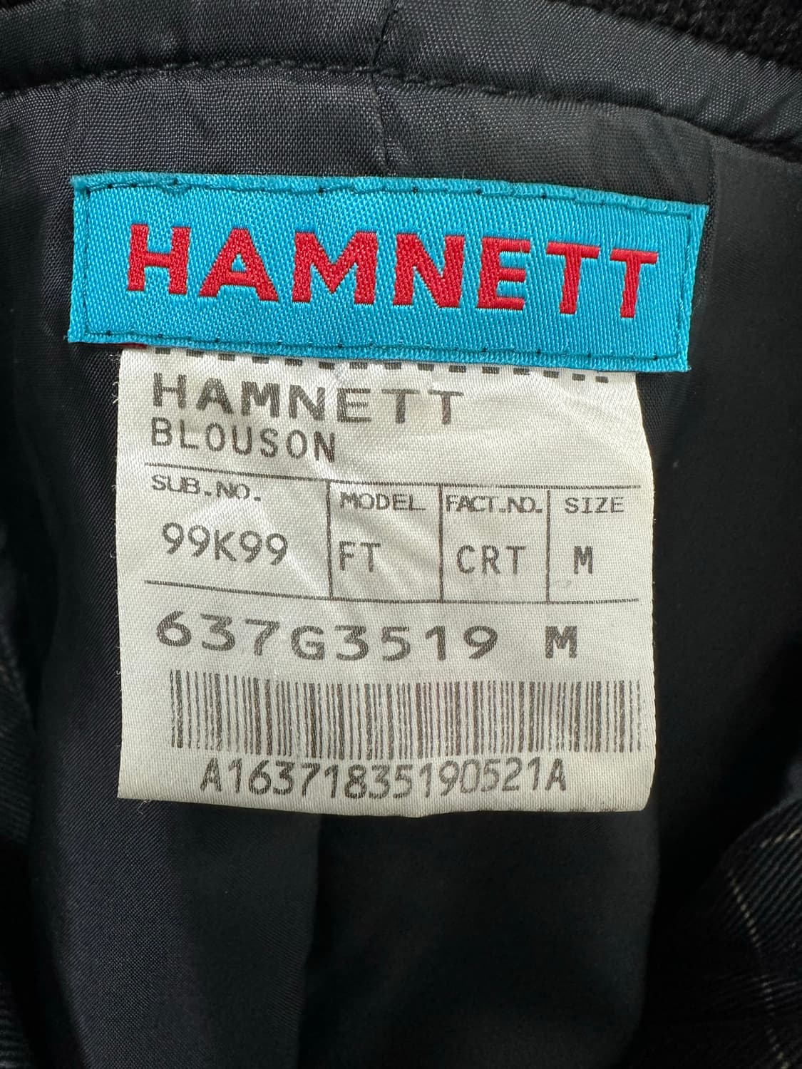 HAMNETT 체크 자켓 상품이미지4