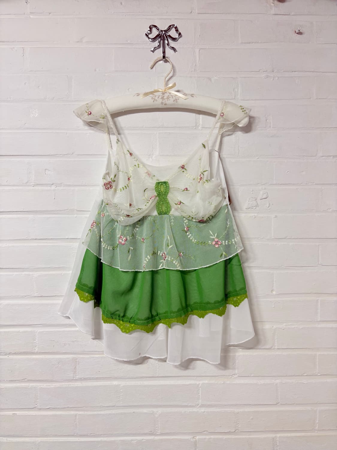 jpn vintage fairy green point blouse 상품이미지1