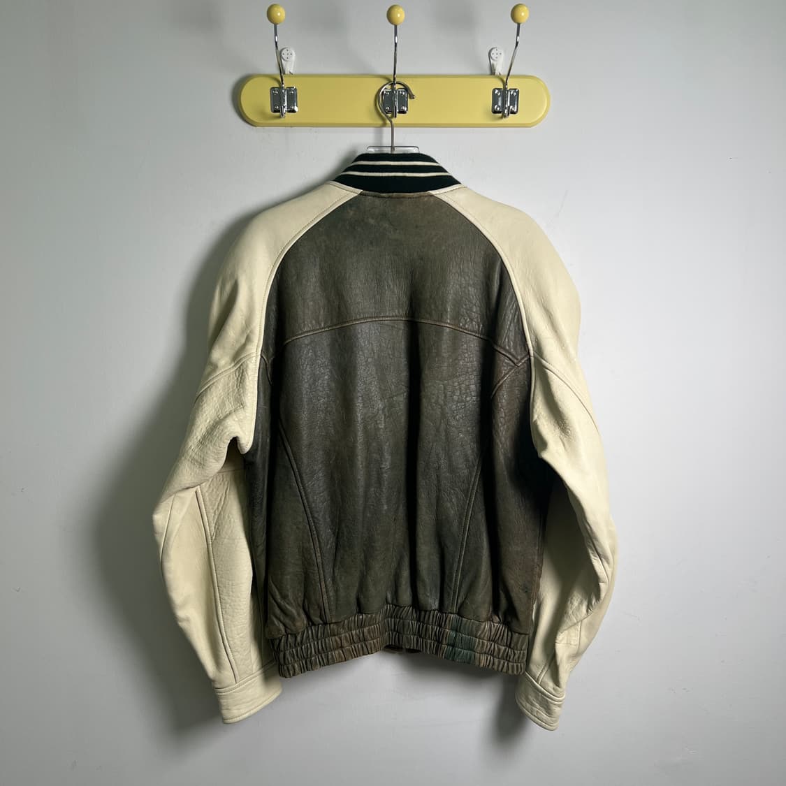 90's 조지 타운 레더 빈티지 레더 바시티 자켓 S 상품이미지2