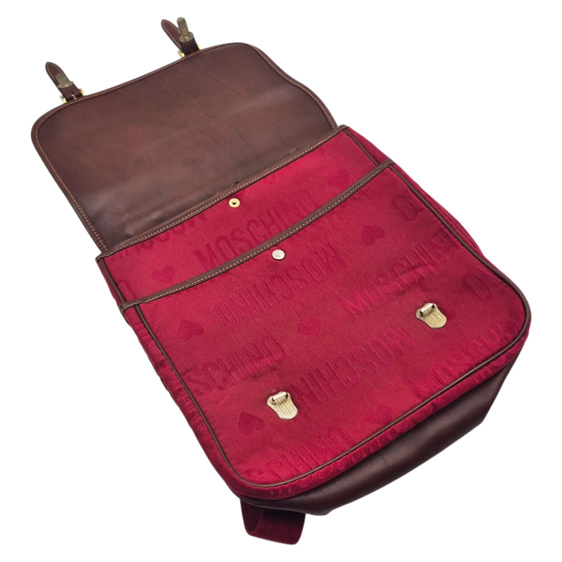 90s 이탈리아 모스키노 하트 벨트 레더 2way 백 상품이미지5