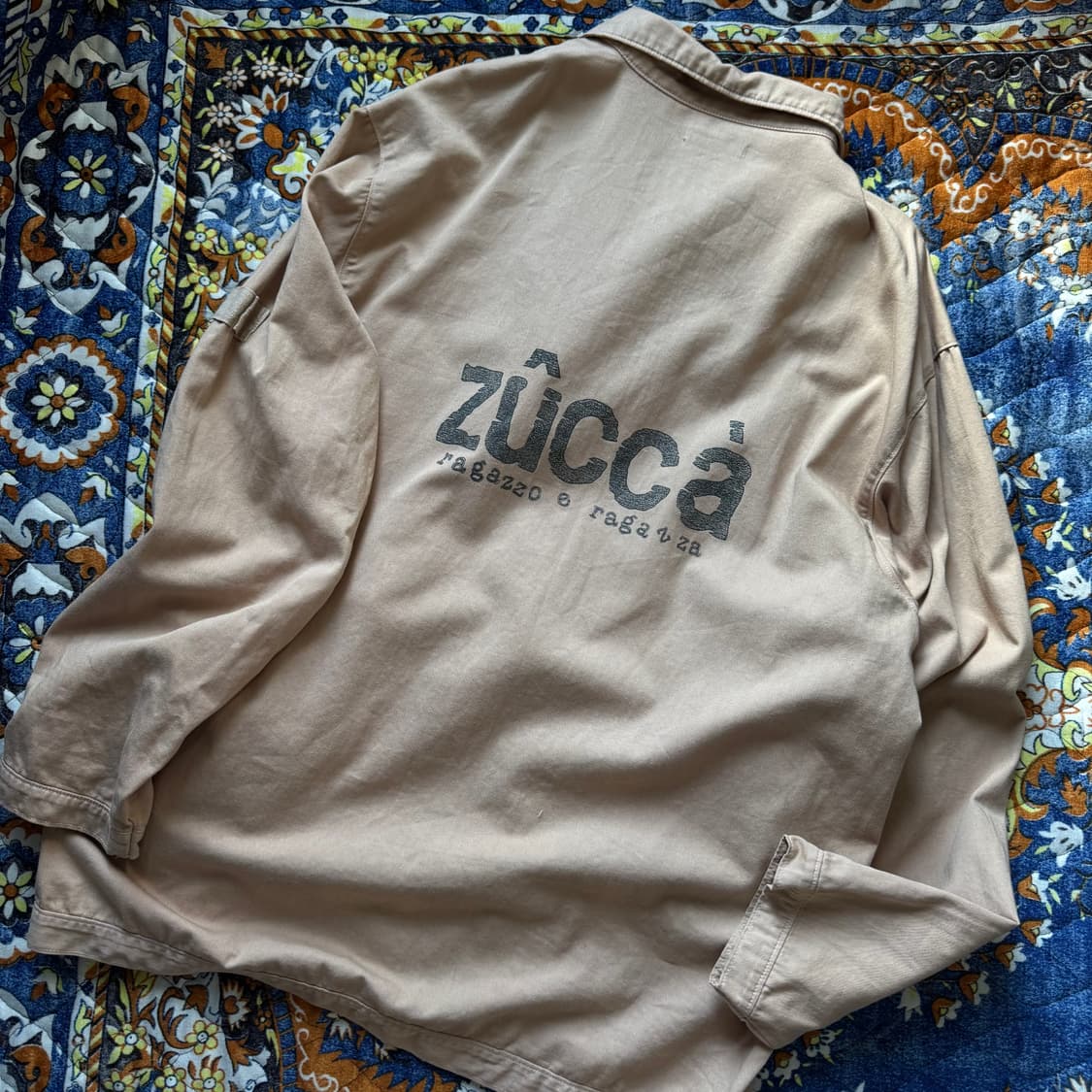 Zucca 빈티지 밀리터리 주카 로고 프린팅 사파리 버튼 포켓 야상 자켓 상품이미지5