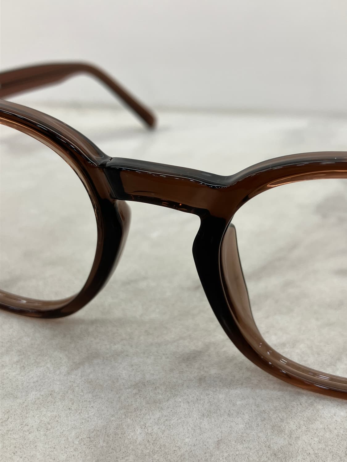 B88 DMN 투명 브라운 웰링턴 뿔테 안경128 상품이미지5