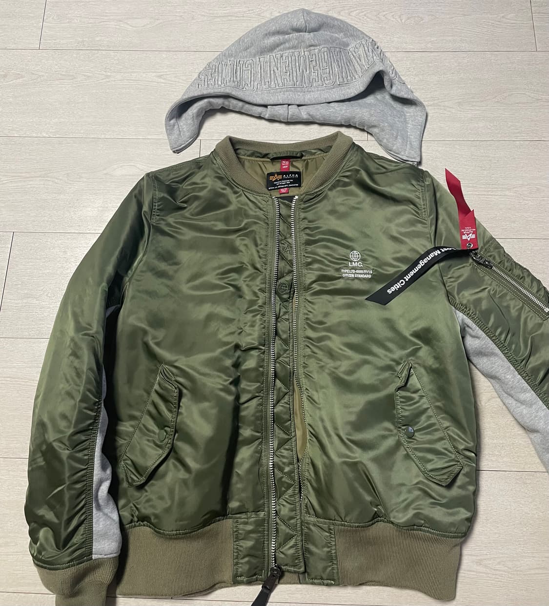 엘엠시 알파인더스트리 MA-1 olive 상품이미지3