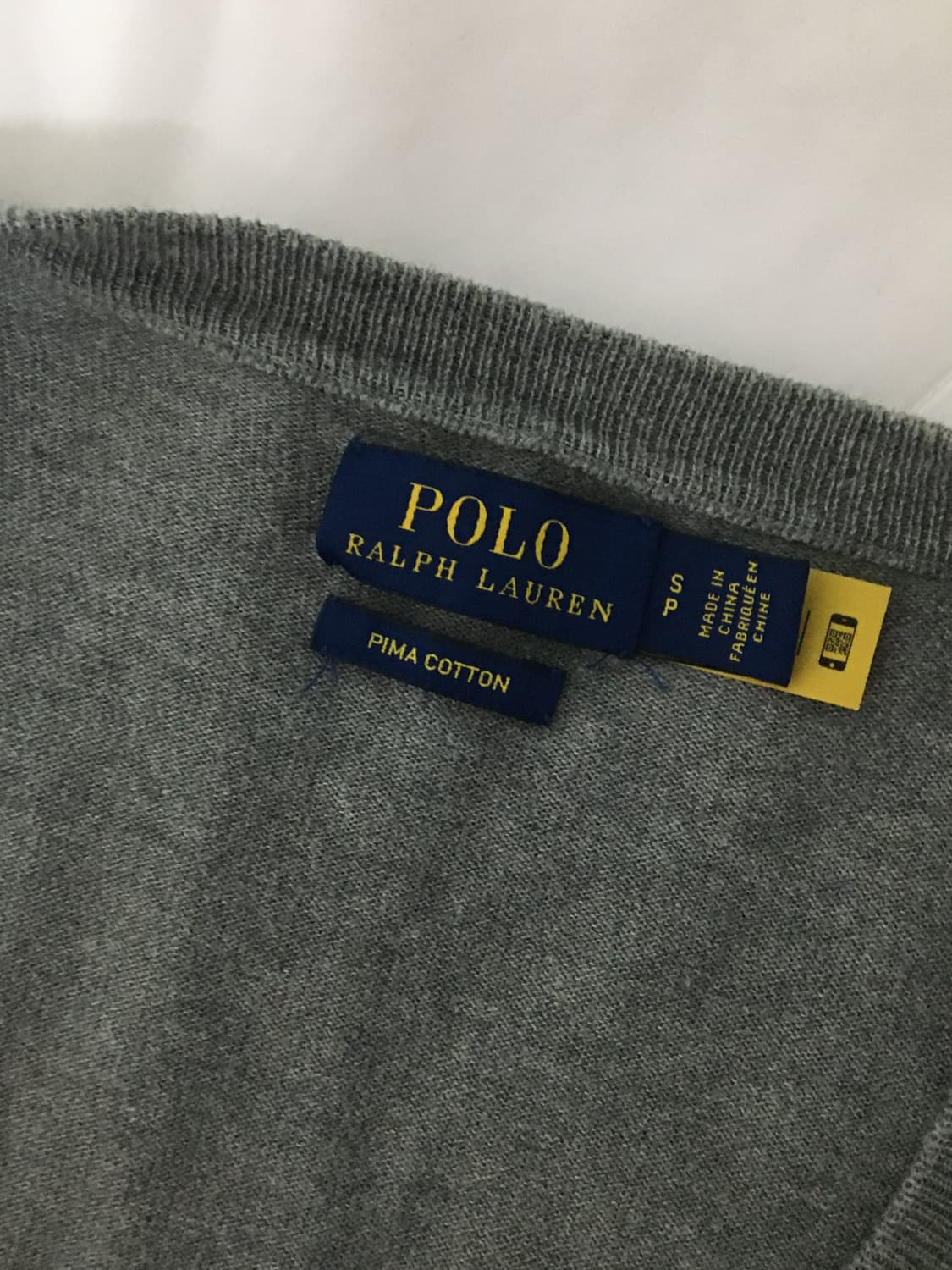 폴로 피마코튼 라운드 가디건 그레이  상품이미지3