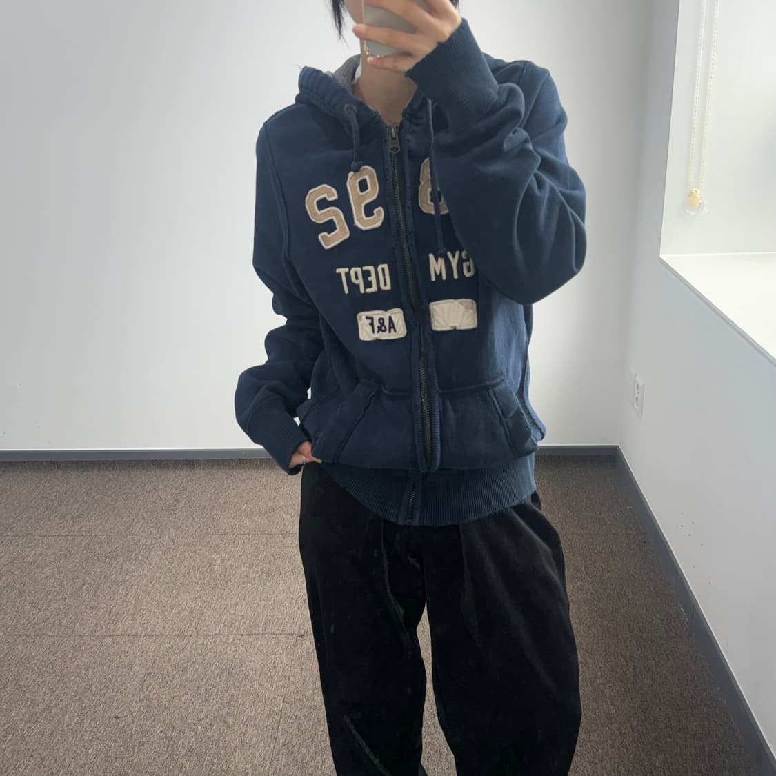 Abercrombie 아베크롬비 네이비 후드집업 상품이미지2