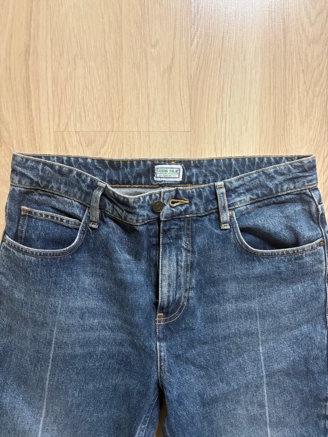 Guess USA 미드라이즈 플레어 데님 팬츠 30 상품이미지4