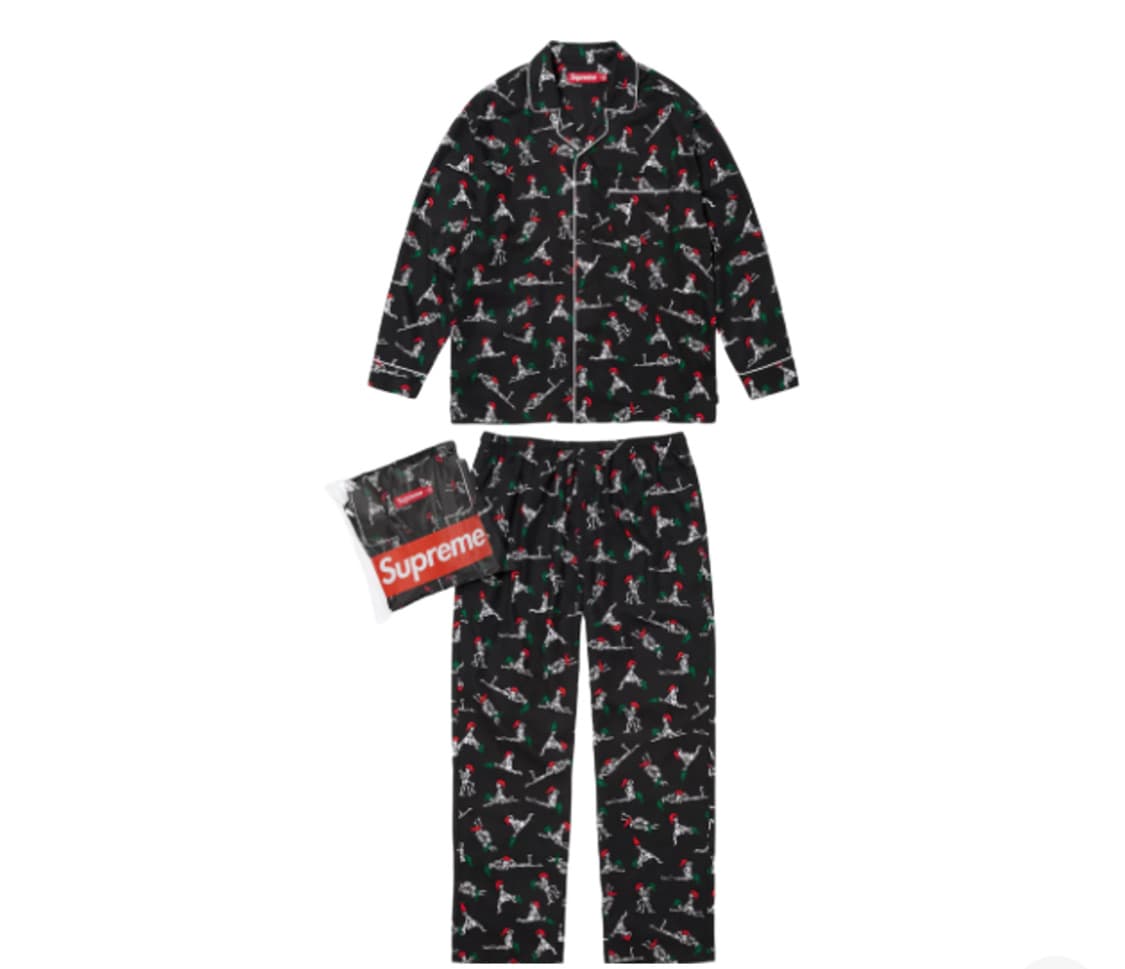 [M] 슈프림 홀리데이 파자마 세트 블랙 상품이미지3