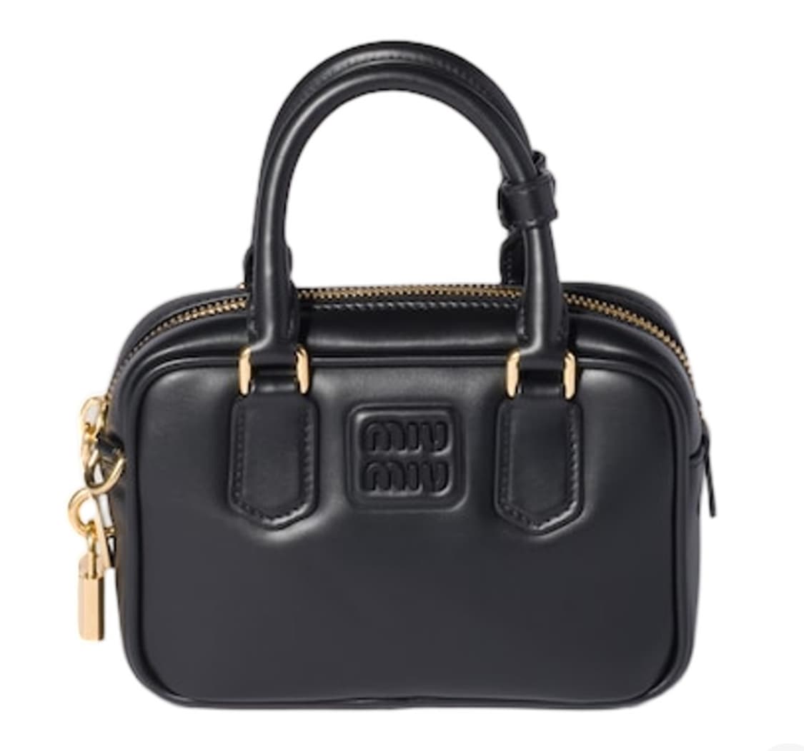 미우 미우 아르카디 레더 백 블랙 새상품 상품이미지1
