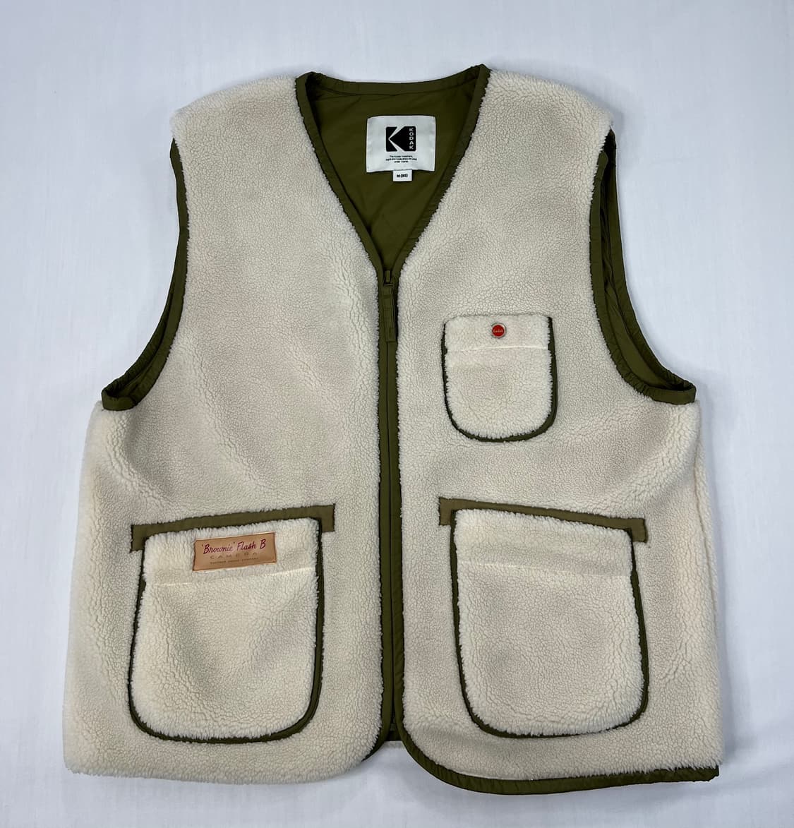 코닥 양털 아이보리 조끼 상품이미지1