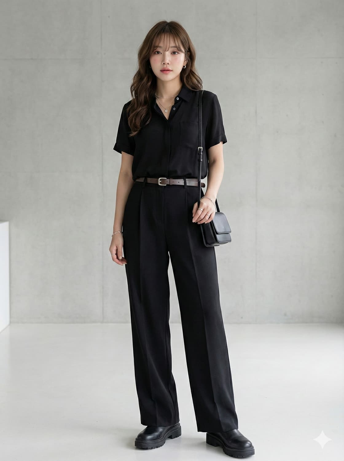 띠어리 블랙 실크 셔츠_S 상품이미지1