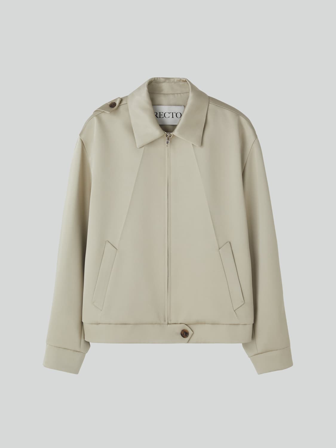 렉토 RECTO 더블 세틴 점퍼 샌드 베이지 상품이미지8