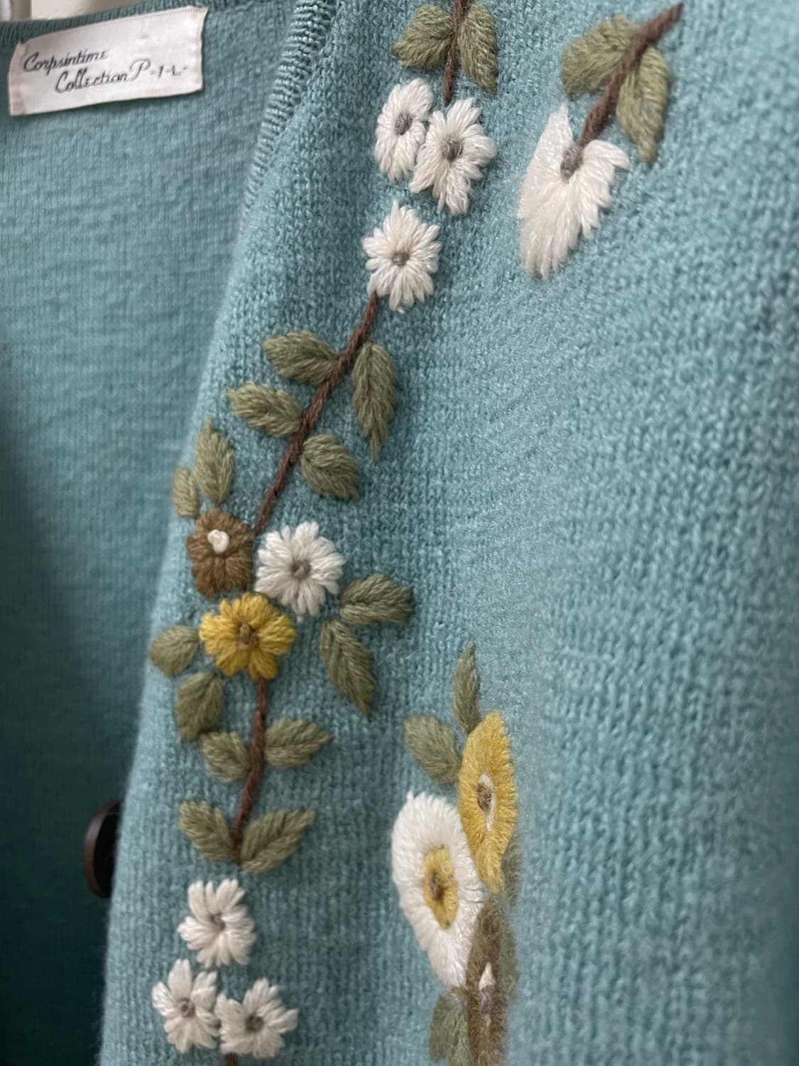 빈티지 일본 일제 자수 꽃무늬 가디건 그래니룩 카리나 상품이미지4
