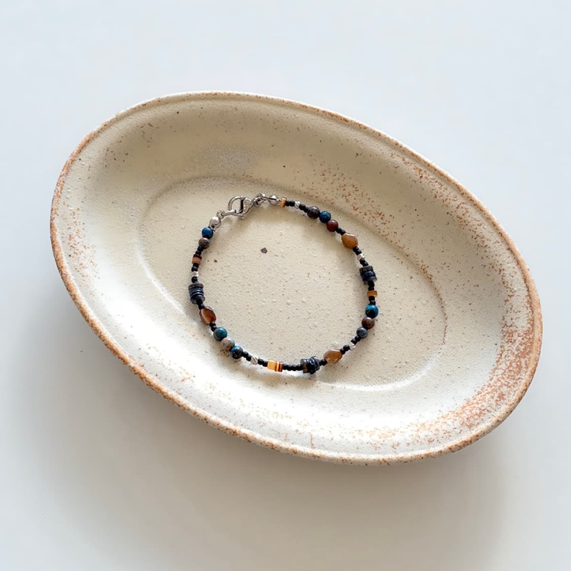 누르 원석 팔찌 써지컬스틸 상품이미지1