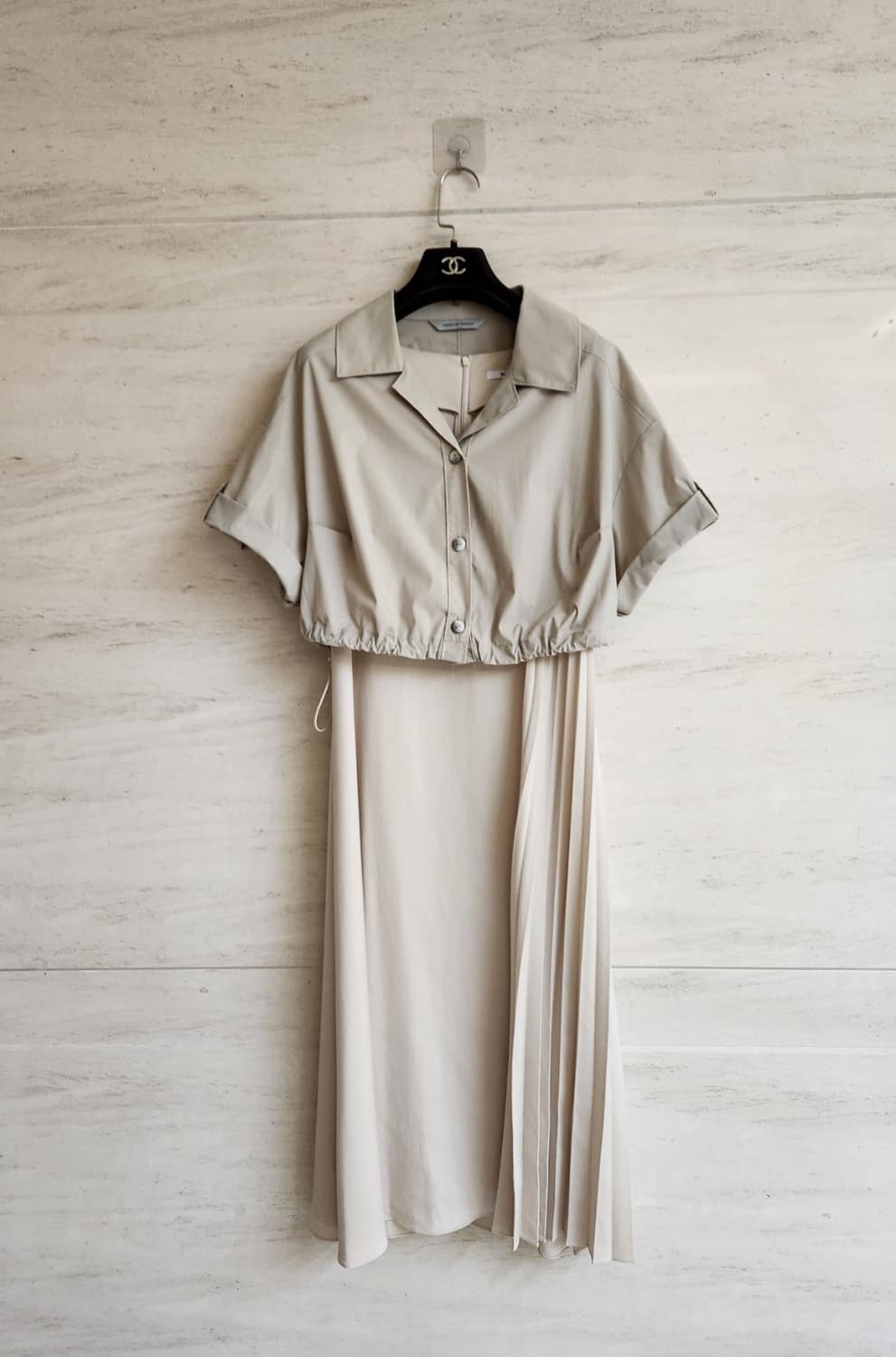 보브 크롭자켓+나이스클랍 슬리브리스 플리츠 원피스 프리사이즈 상품이미지2