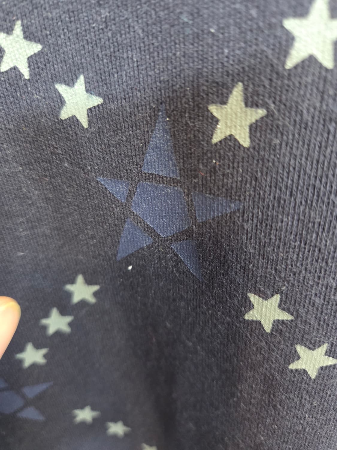 럭키슈에뜨 스타 멀티자수 프린팅로고 맨투맨 38사이즈  상품이미지7