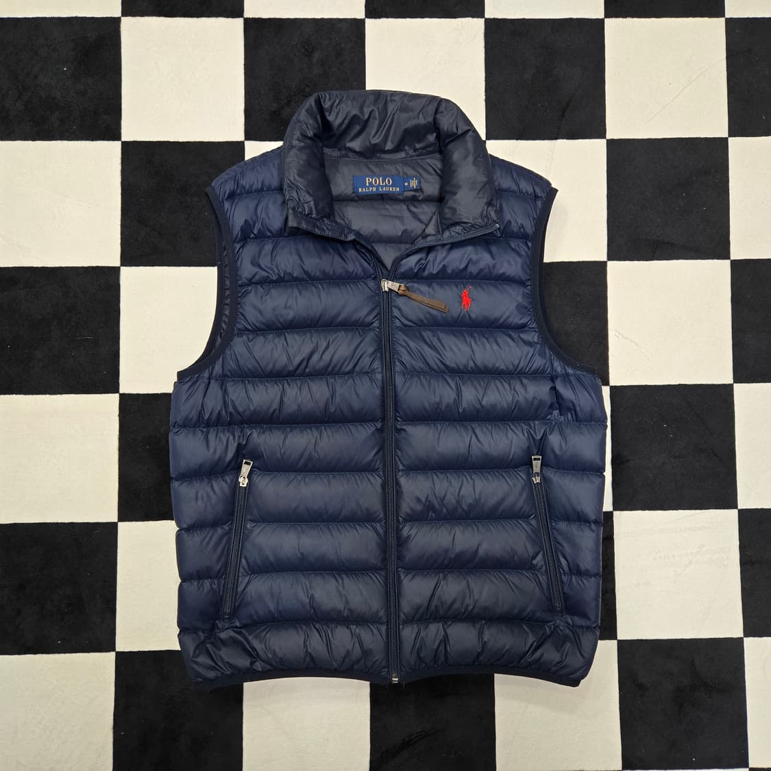 M 폴로랄프로렌 패커블 경량 오리털 다운 베스트 네이비 상품이미지1