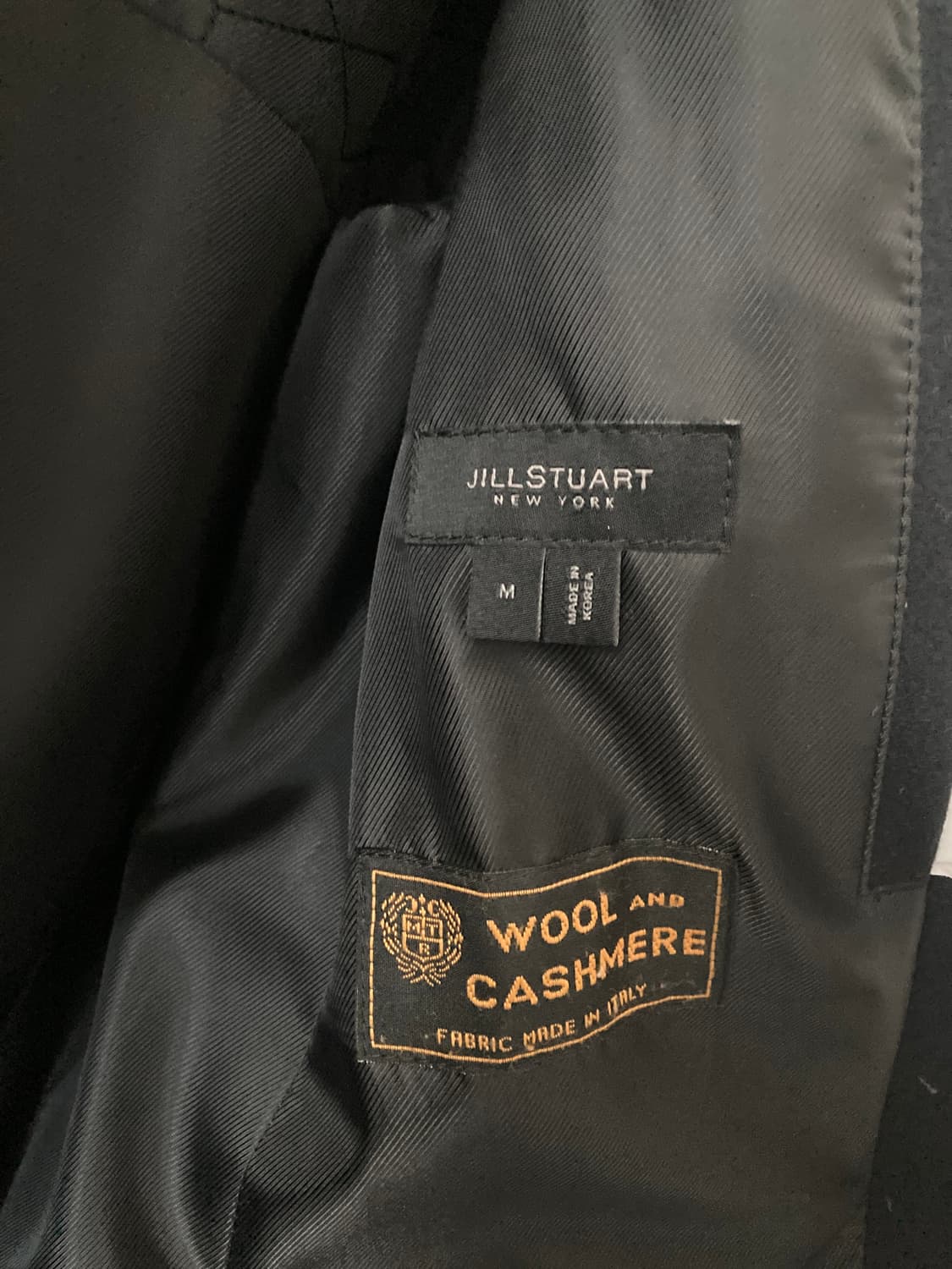 질스튜어트뉴욕 네이비 울 캐시 싱글 펠트코트 M 상품이미지6
