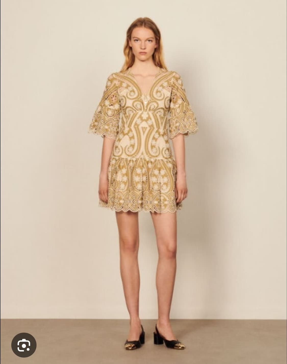 SANDRO 산드로  플라워 레이스 미니 원피스 36사이즈 상품이미지1