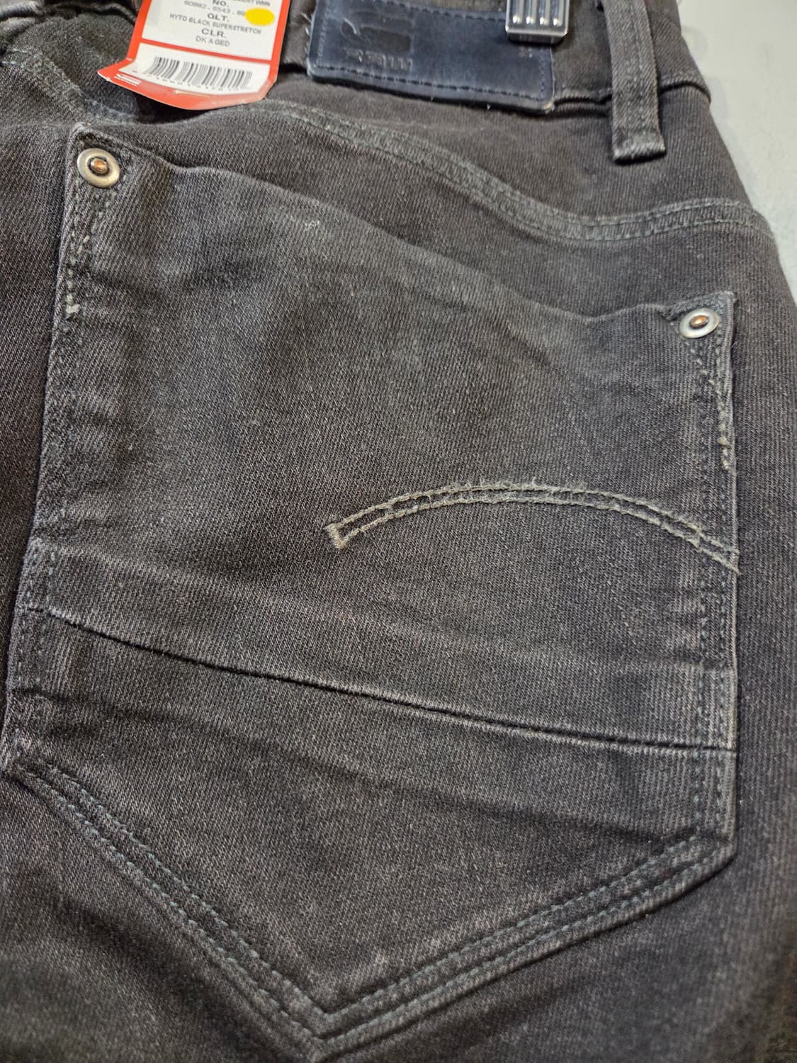 G-Star 3301 블랙 데님 바지(26) 상품이미지5