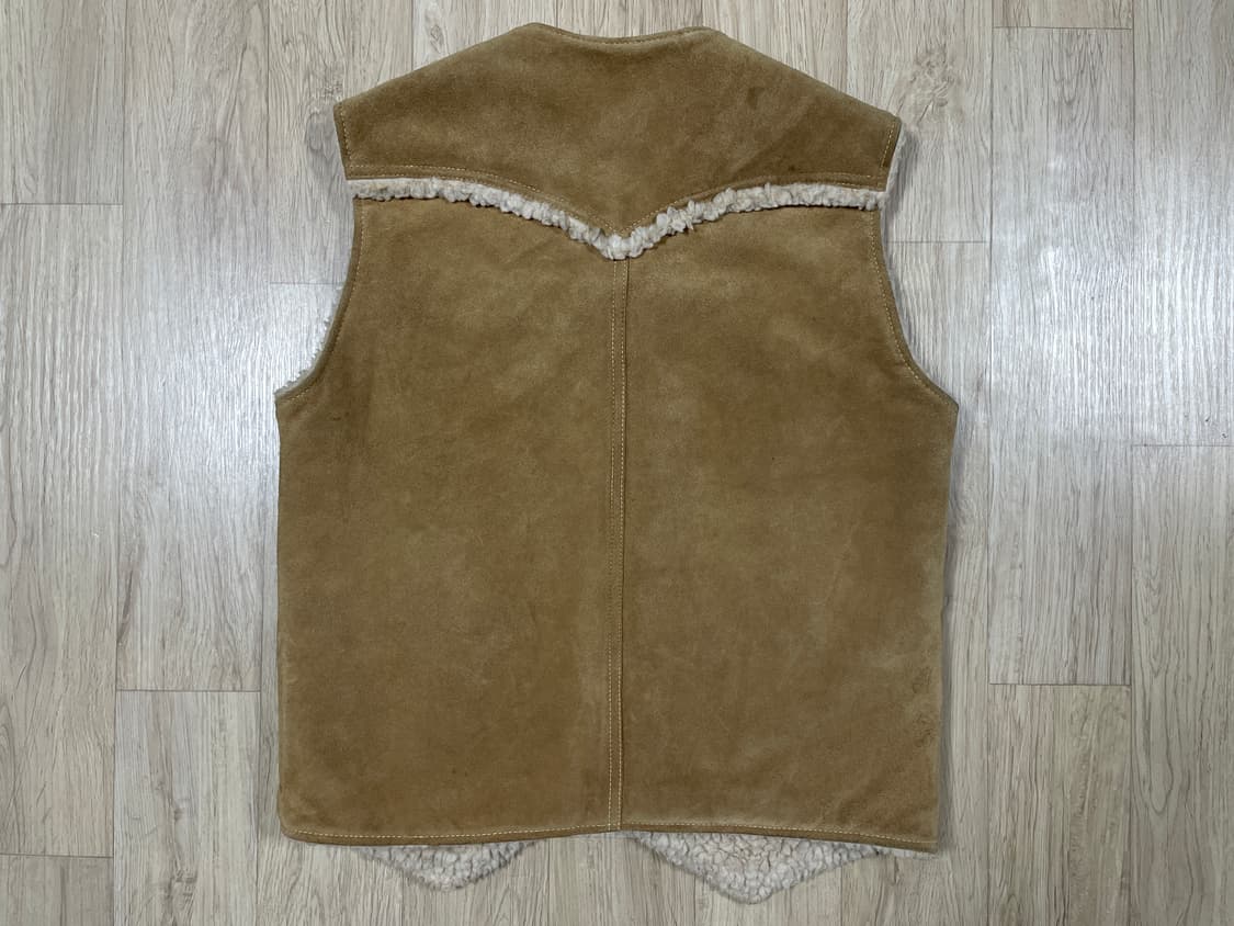 95) LVC원판 70s 리바이스 가죽 웨스턴 양털베스트(멕시코제)RRL 상품이미지2