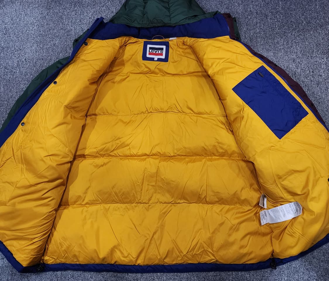 리바이스 스테이 루즈 컬러블록 다운 패딩 XL 상품이미지3