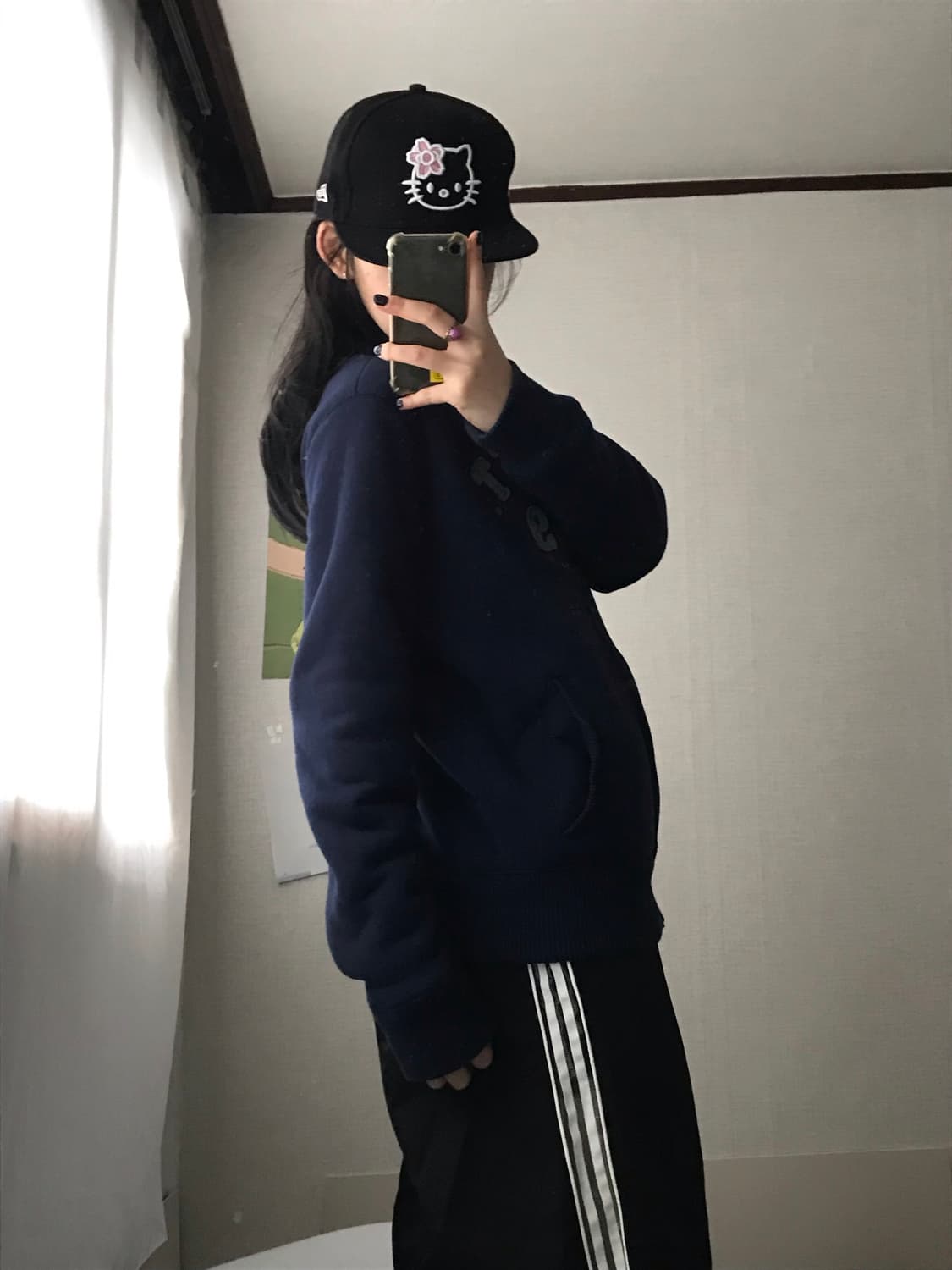 갭 네이비 로고 보아퍼집업 상품이미지3