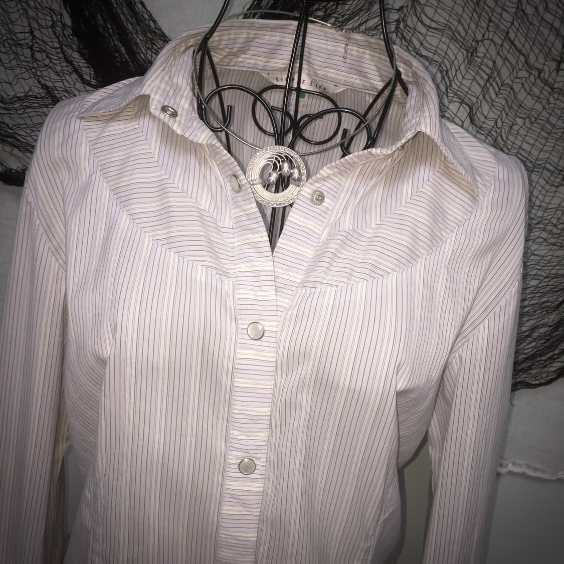 Lavender stripe fairy gyaru shirt 상품이미지1