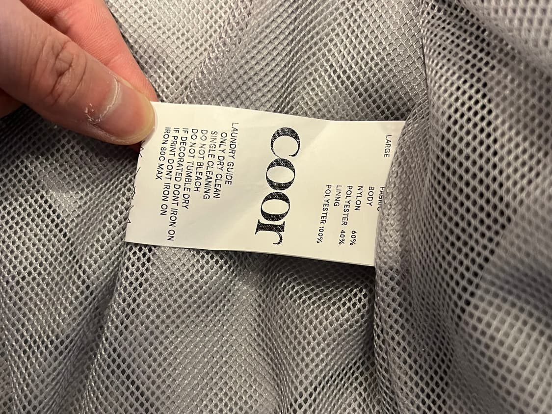 [L] 쿠어 Coor 나일론 윈드브레이커 라이트그레이 상품이미지8