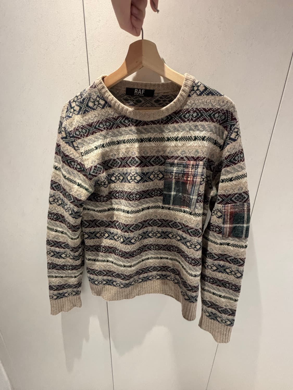 라프시몬스 06aw 패치니트 상품이미지1