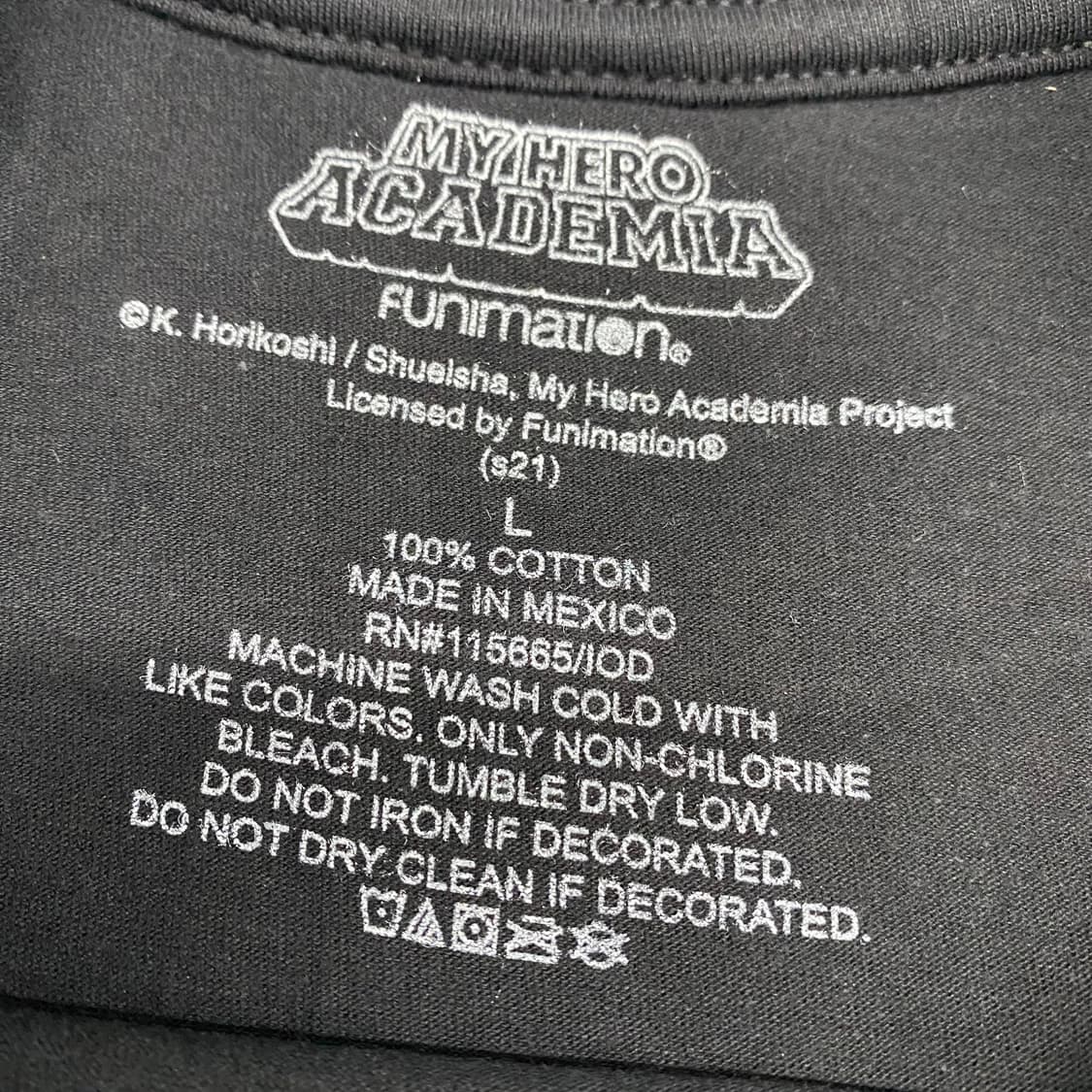 나히아 나의히어로아카데미아 오피셜 애니메이션 티셔츠 상품이미지3