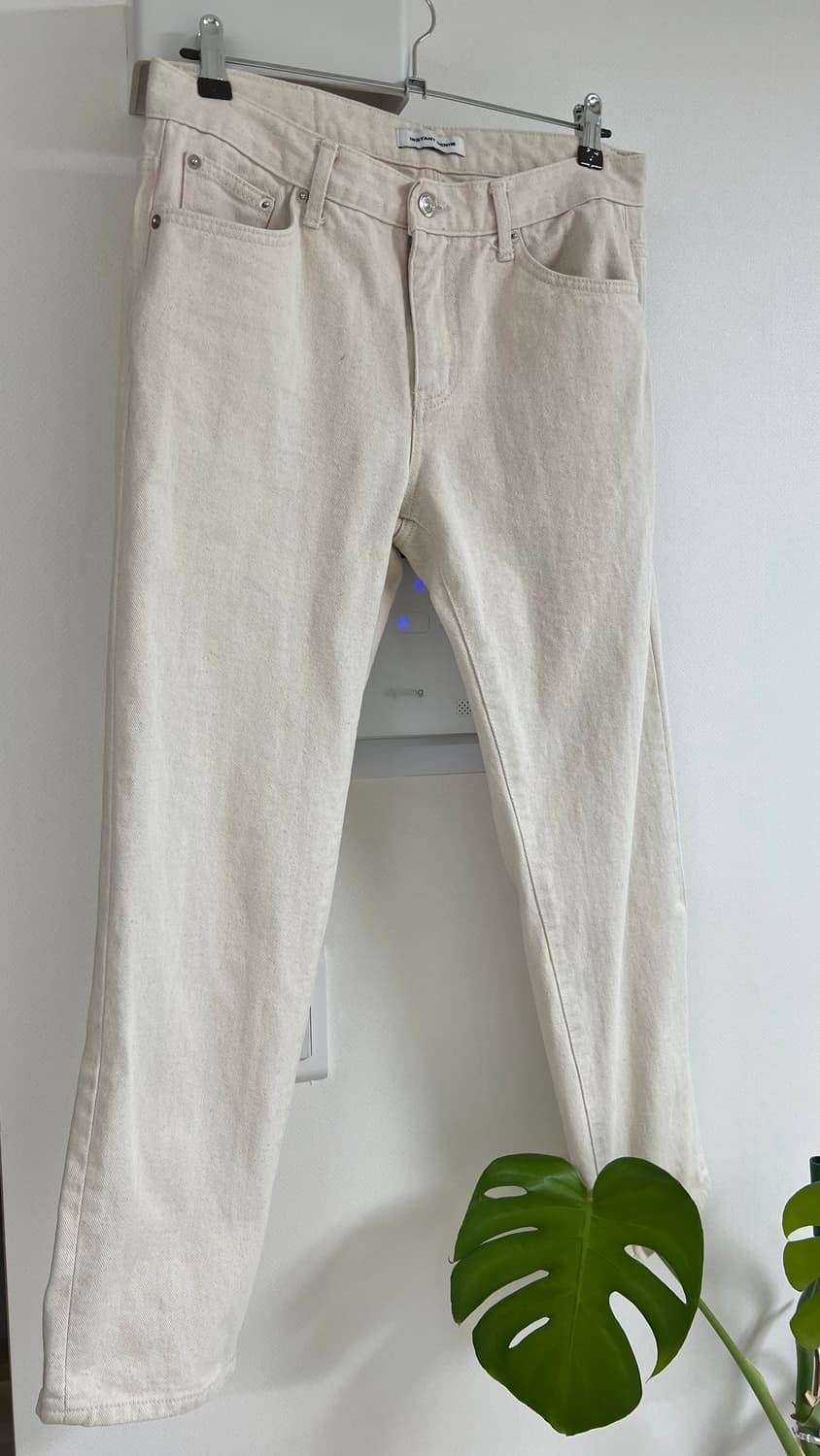 브랜디드 1931 오브젝트 진 크롭 스트레이트 크림 상품이미지1