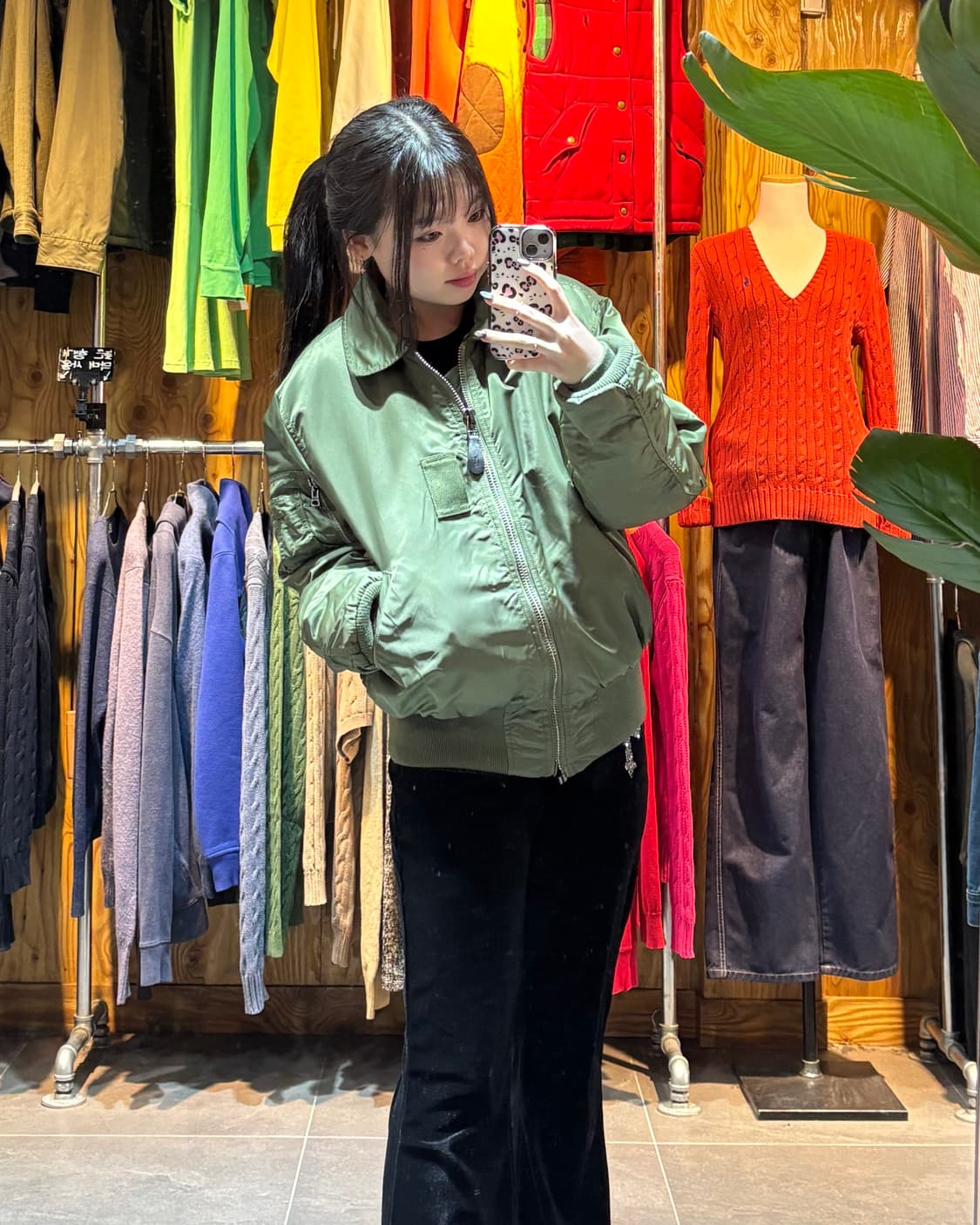 S 알파인더스트리 울프 카키 MA-1  상품이미지2