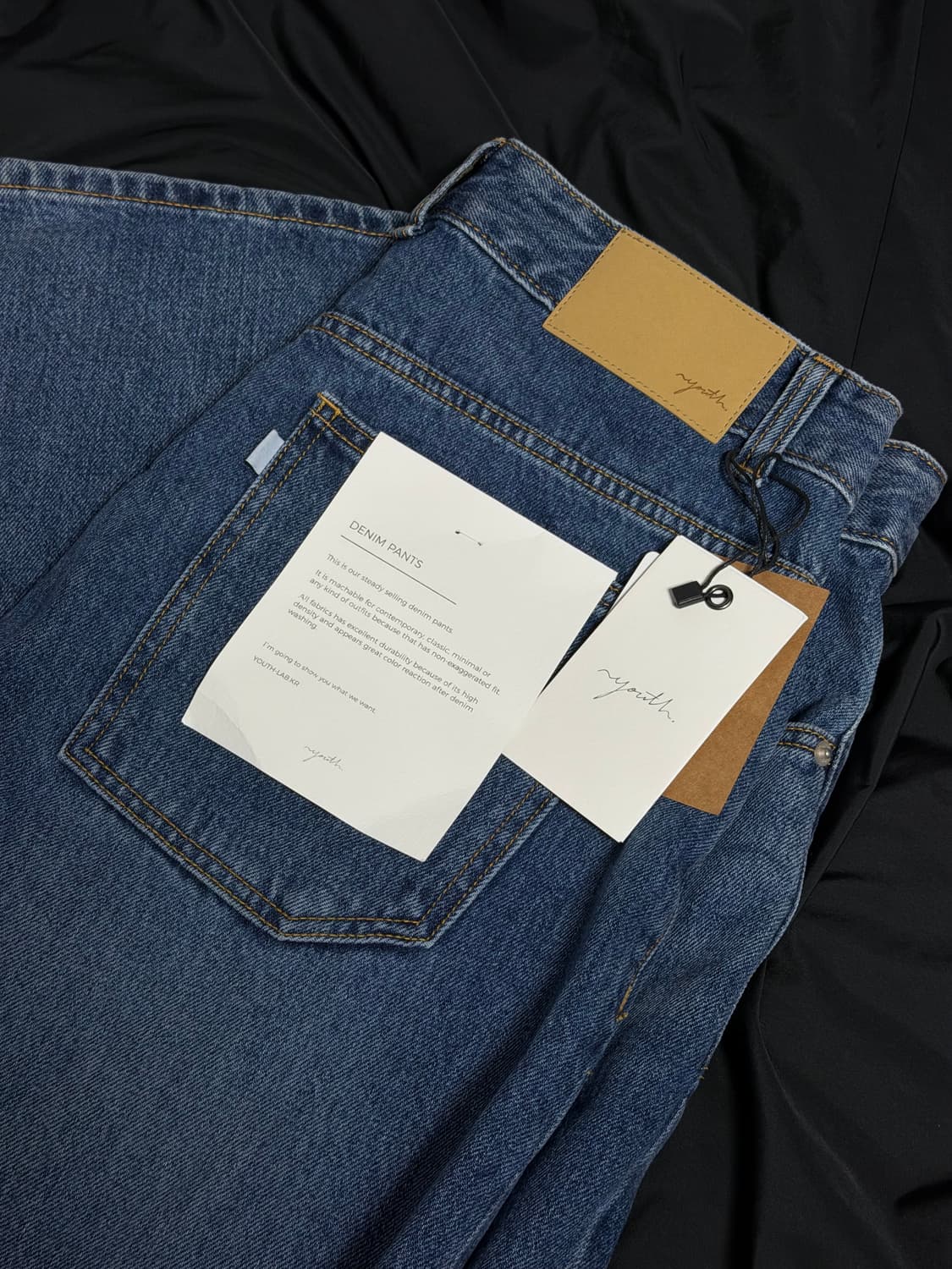 유스 스트레이트 데님 팬츠 미디엄 블루 003 새상품 상품이미지1