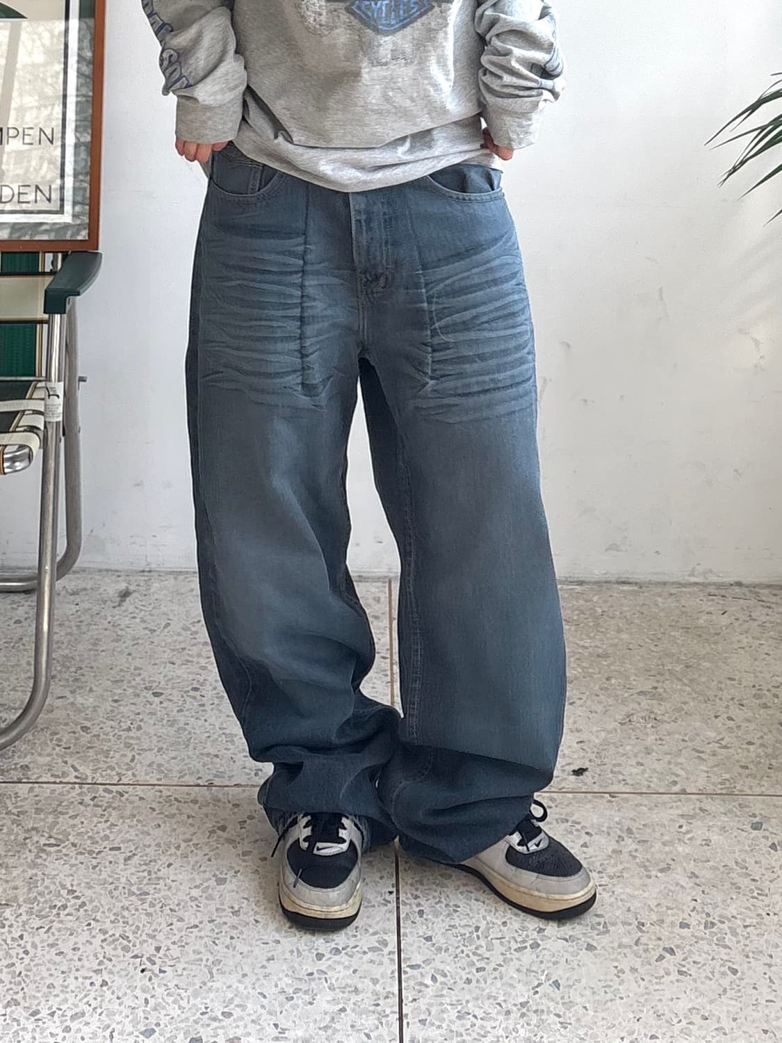 90‘s Old School 캣워싱 힙합팬츠 상품이미지1