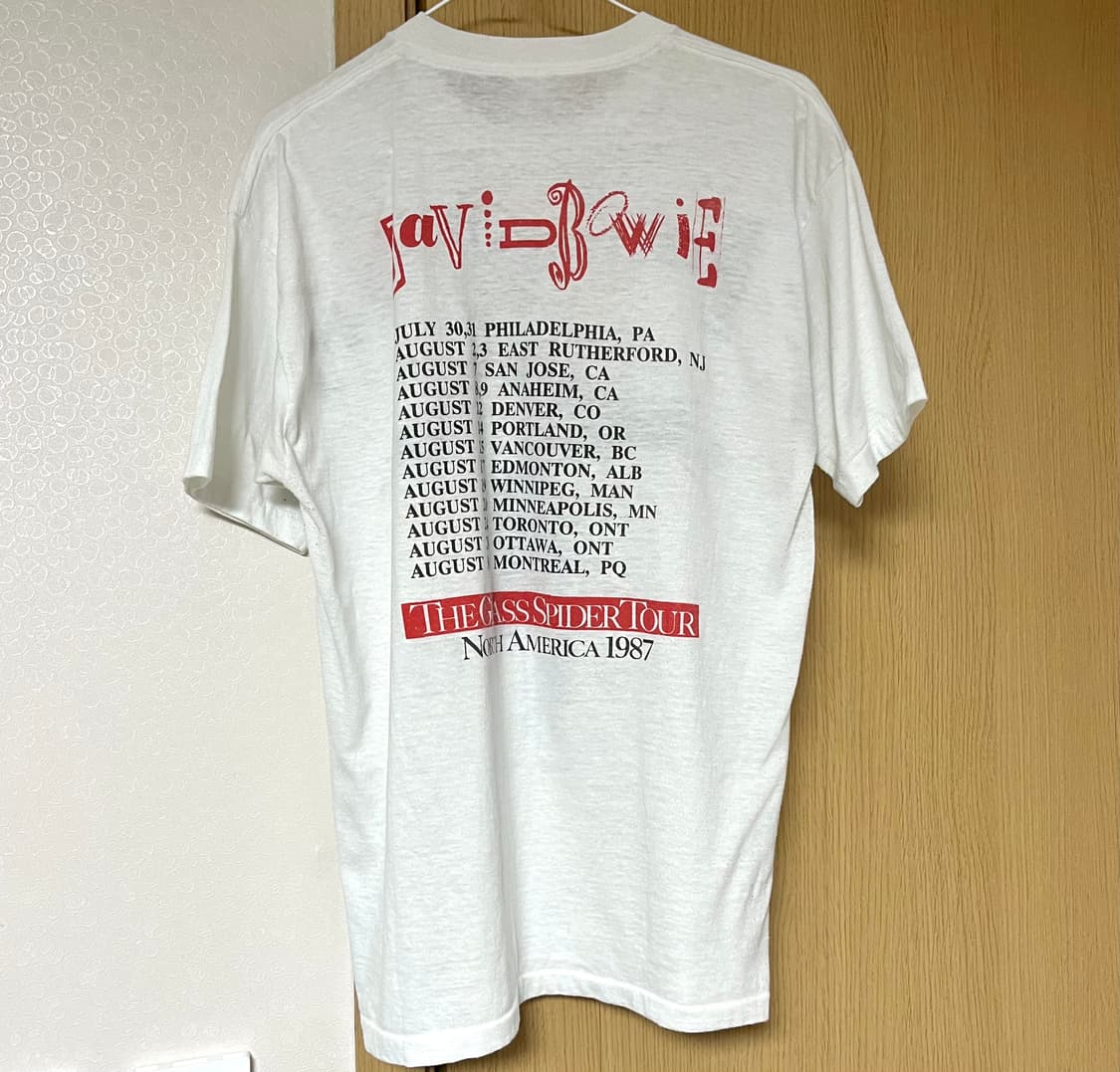 80s 밴드티 빈티지 반팔 티셔츠 / 데이비드 보위 david bowie 상품이미지2