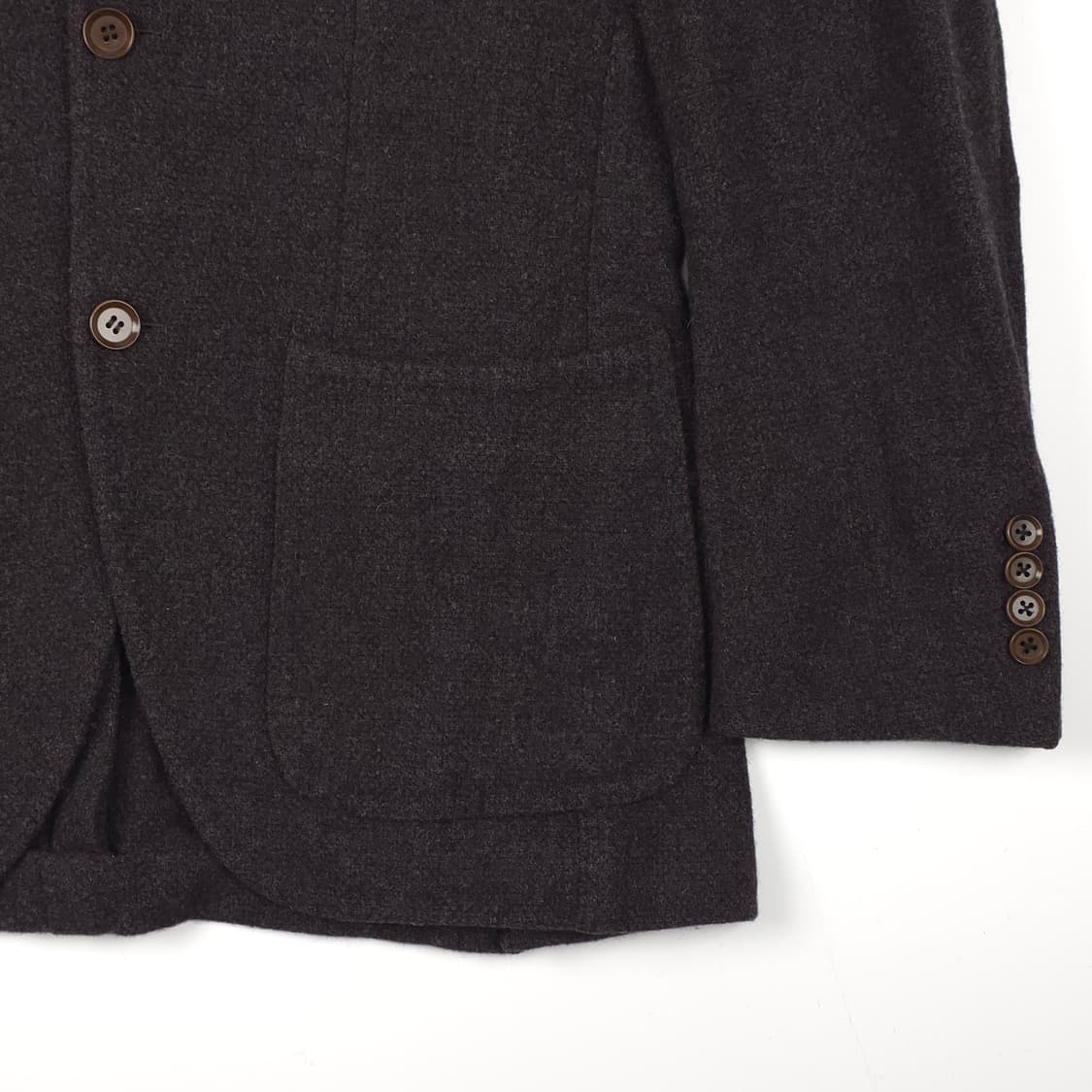 링 자켓 싱글버튼 울 자켓 브라운 46R(S) 상품이미지2