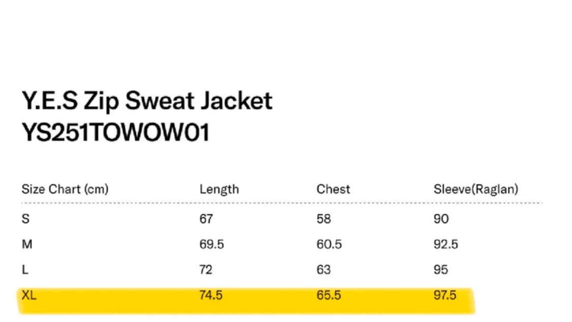 Y.E.S Zip Sweat Jacket Charcoal xl 상품이미지5