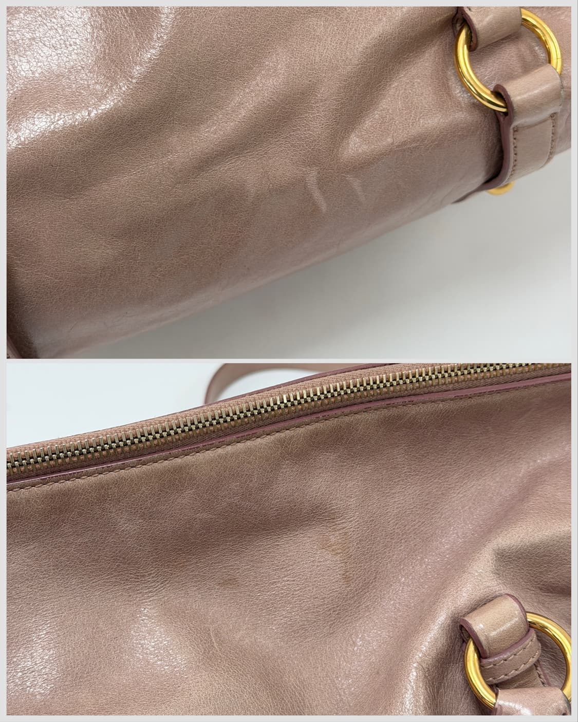 미우미우 비텔로 샤인 더스티 핑크 리본 2WAY 백 상품이미지9