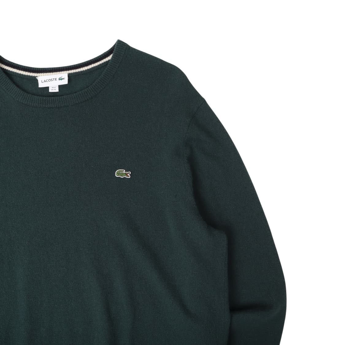 라코스테 다크그린 울 라운드 니트 상품이미지3