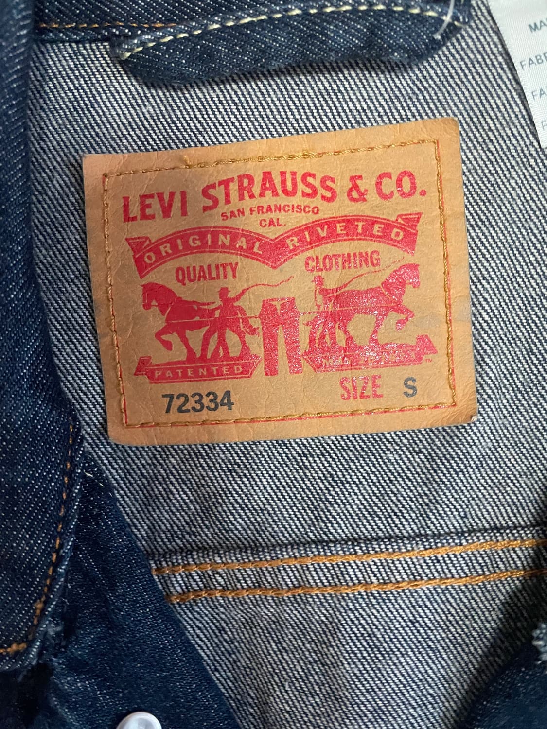 리바이스 72334 청자켓 S 상품이미지3