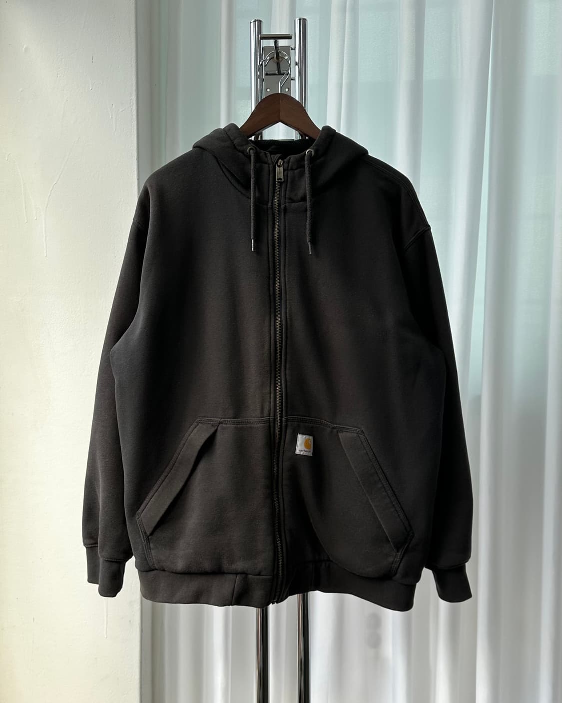 [L]칼하트 써멀 레인디펜더 블랙 후드집업 상품이미지3
