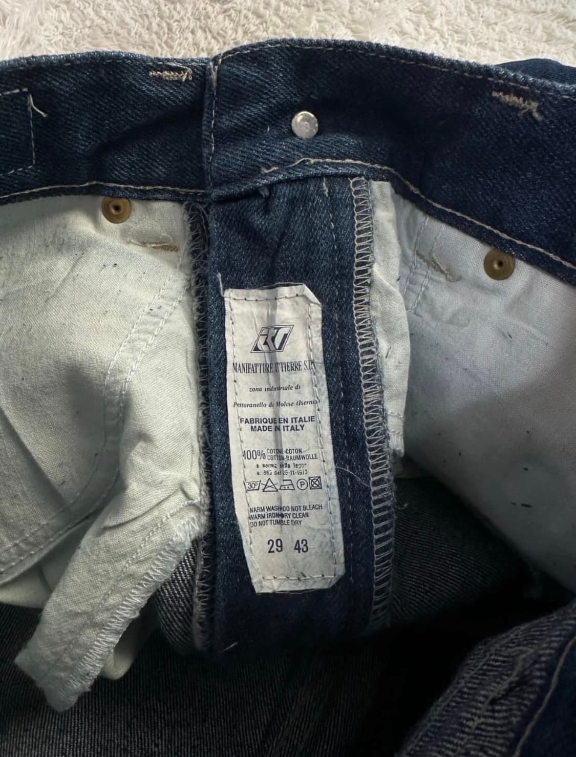 베르사체 진스 꾸뛰르 빈티지 다크 블루 데님 팬츠 상품이미지7