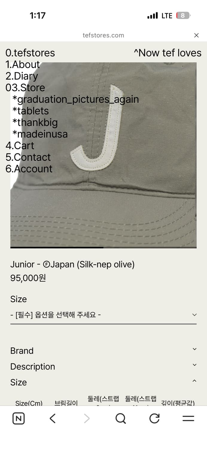 테프스토어즈 모자 Junior Japan L 상품이미지3