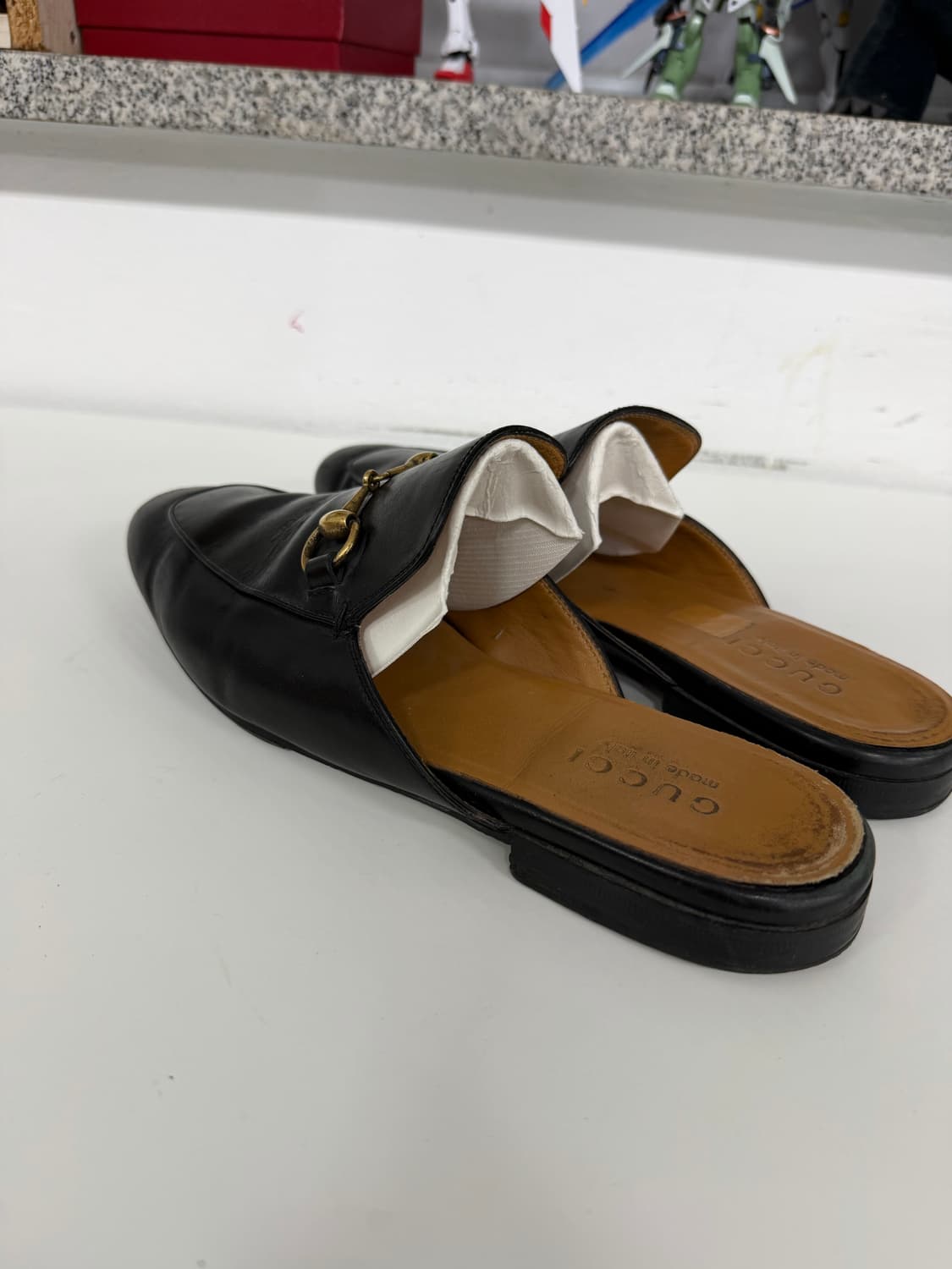 정품) 구찌 프린스타운 홀스빗 레더 뮬 슬리퍼 7 상품이미지6