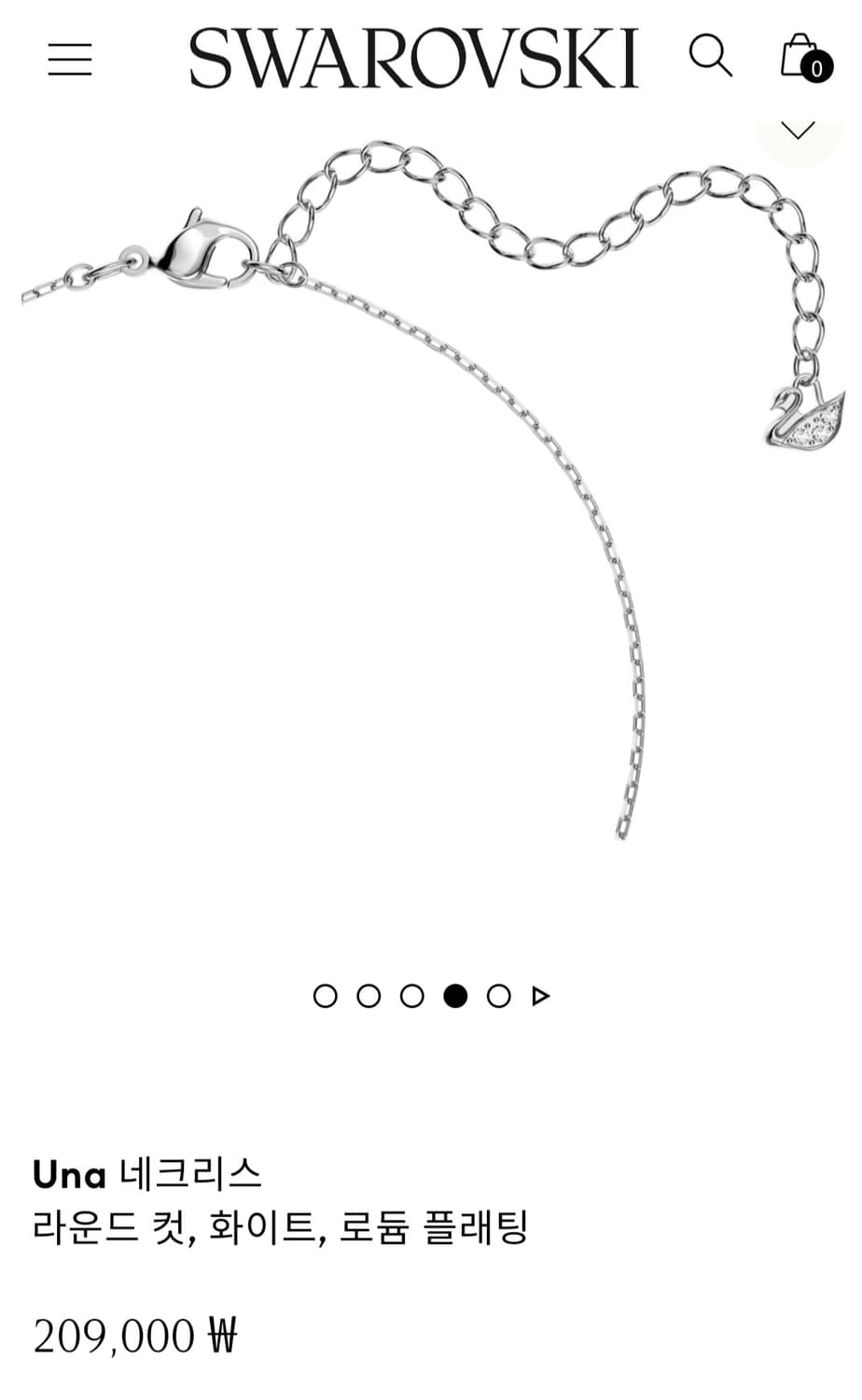 새제품)스와로브스키 댄싱 목걸이 정품 상품이미지2