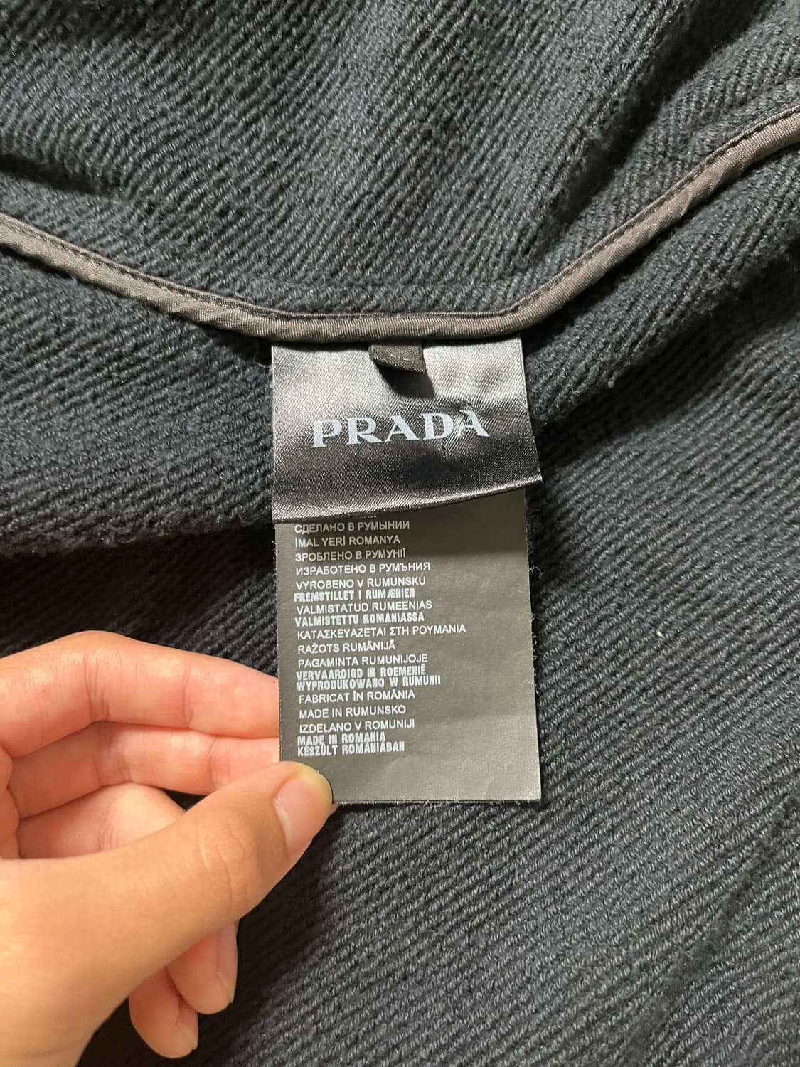 프라다14fw 코튼 나일론 집업 자켓 후드 상품이미지2