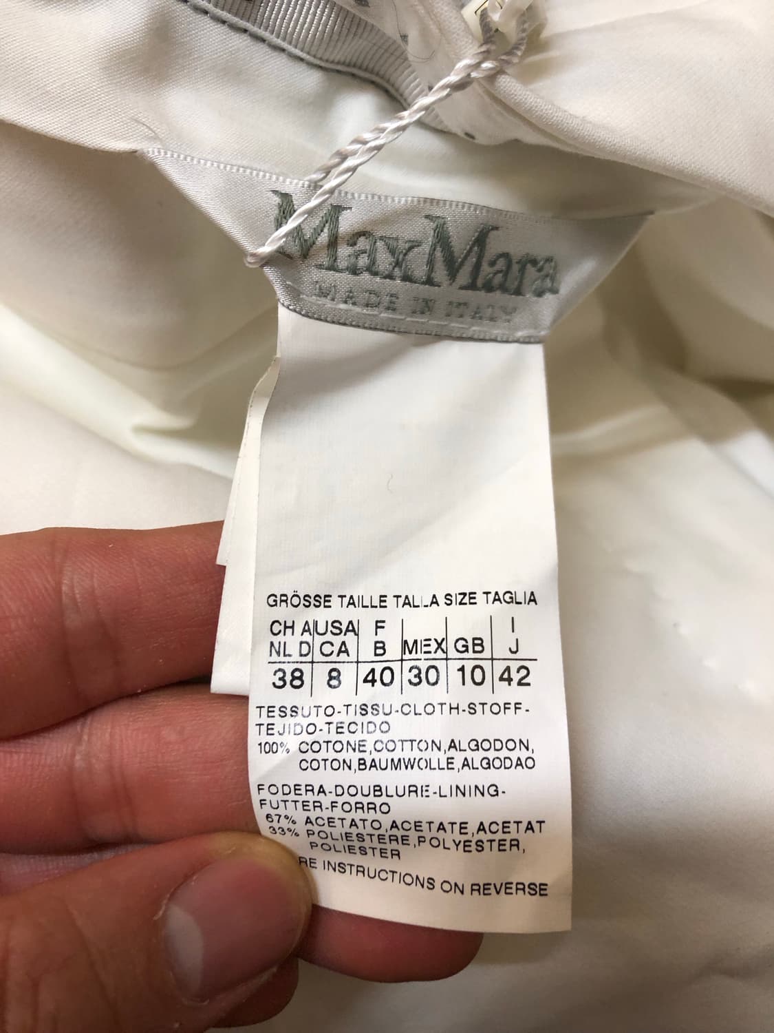 MaxMara 화이트 바지 새상품 상품이미지4