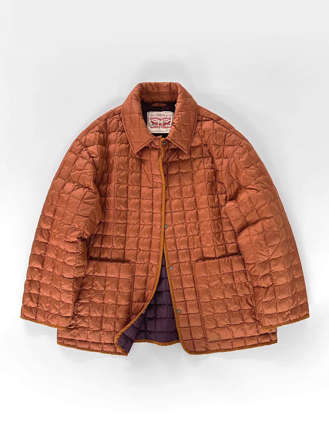 리바이스 번트 오렌지 퀼팅 자켓 상품이미지1