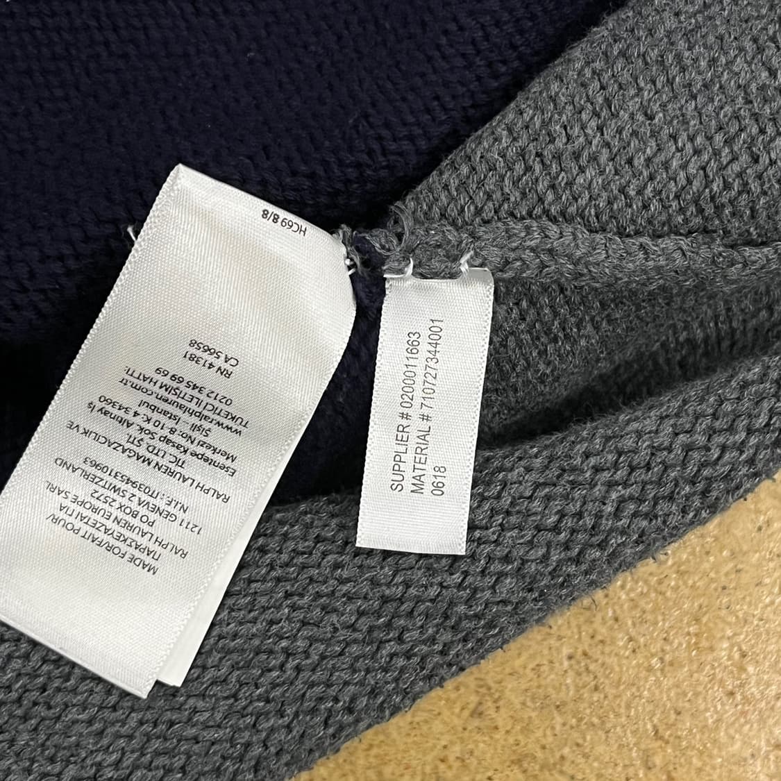 [정품/L] 폴로 랄프로렌 스트라이프 가디건 네이비 회색 b19 상품이미지7